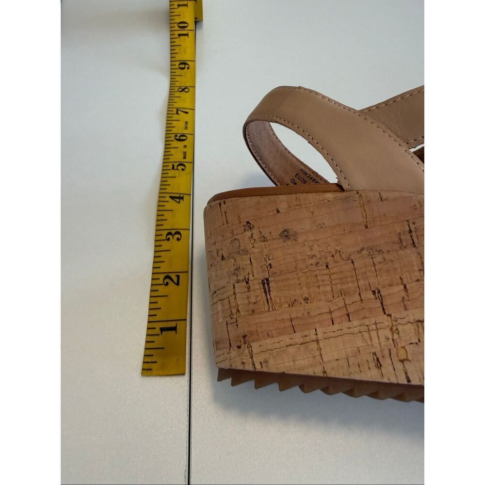NEW Aetrex Madelyn Quarter Strap Wedge Sandal in Ginger Multi Leather Summer - Picture 8 of 11